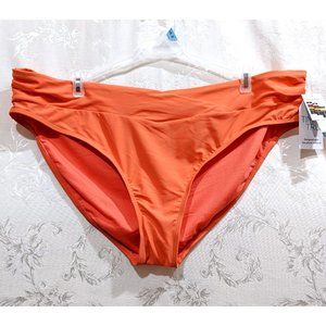 Bright Coral Bikini Bottom Mid-Rise 3X Swim Suit Swimwear Summer Pool Cruise